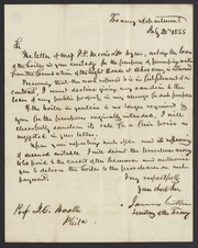 Letter from James B. Guthrie to James Curtis Booth, July 20, 1855