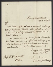 Letter from James B. Guthrie to James Curtis Booth, April 23, 1856