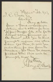 Letter from George T. Lewis to James Curtis Booth, February 5, 1859