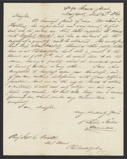 Letter from Albert Harnickle to James Curtis Booth
