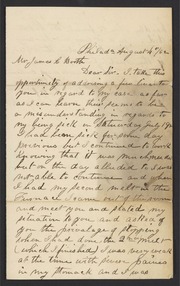Letter from Henry Isaacs to James Curtis Booth