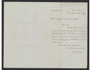 Letter from C. Carranza to James Curtis Booth