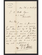 Letter from D. A. de Lima to James Curtis Booth