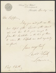 Letter from Lloyd Smith to James Curtis Booth