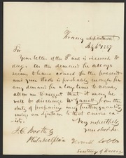 Letter from Howell Cobb to James Curtis Booth, July 6, 1857
