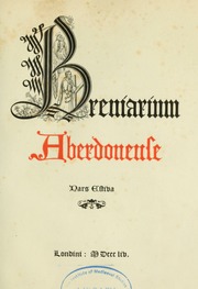 Cover of edition breviariumaberd01cath