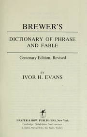 Cover of edition brewersdictionar00brew