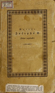 Cover of edition briefevonjosephd00jose