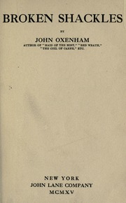 Cover of edition brokenshackles00oxenrich