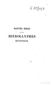 Nouvel Essai sur les Hiéroglyphes Egyptiens