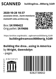 Cover of edition buildingdreamsoc0000wrig_h2d9