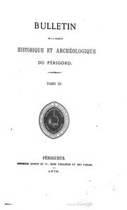 Bulletin de la Société historique et archéologique