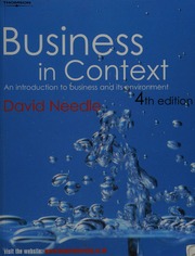 Cover of edition businessincontex0000need_k8t1