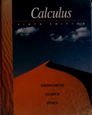 Cover of edition calculus00swok