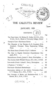calcutta review 3rd v30