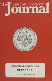 The Canadian Numismatic Journal: Vol.25 No.1