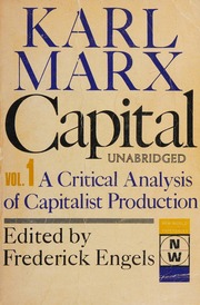 Cover of edition capital0001marx