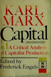 Cover of edition capitalcritique000marx