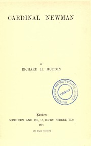 Cover of edition cardinalnewman00huttuoft