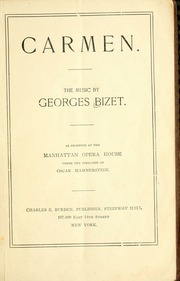 Cover of edition carmenasproduced00bizerich