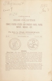 Catalogue of a $12,000 collection of choice United States and foreign coins, paper money, medals, etc. [Fixed price list number 28, January 1892]