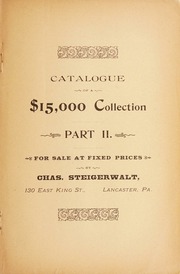 Catalogue of a $15,000 collection. Part II. [Fixed price list number 56-2, February 1897]
