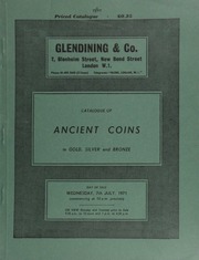 Catalogue of ancient coins, in gold, silver and bronze, including Greek, Oriental, Jewish, Roman, and Byzantine, [and containing] a Lucania, Thurium, distater, head of Athena, scylla adorning helmet, griffin running; rev. bull charging;  ... [07/07/1971]