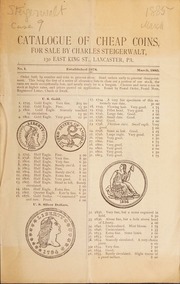 Catalogue of cheap coins. [Fixed price list number 1, March 1885]