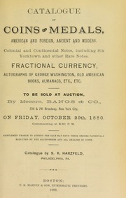 Catalogue of coins and medals, American and foreign, ancient and modern.