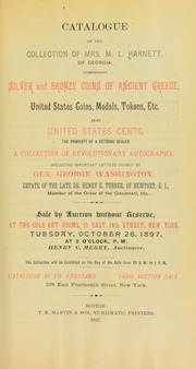 Catalogue of the collection of Mrs. M.L. Harnett ... [10/26/1897]