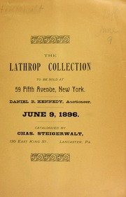 Catalogue of the collection of Dr. Joseph Lathrop ... [06/09/1896]