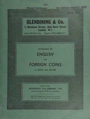 Catalogue of English and foreign coins, in gold and silver, [including] a Celtic Verica stater, rev. horseman with spear; a Henry VI London noble, annulet issue; an Edward VII 1902 Coronation set;  ... [02/02/1972]