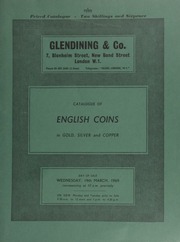 Catalogue of English coins, in gold, silver and copper, [including] an Ancient British Dobumni, COMUX stater, in red gold, obv., branched emblem; an Ireland, James II, rare set of four proof gun money crowns, 1690;  ... [03/19/1969]