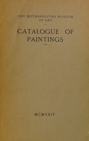 Cover of edition catalogueofpaint00metr_4