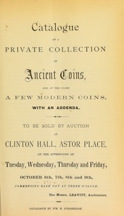 Catalogue of a private collection of ancient coins ... [10/06/1874]