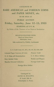 Catalogue of Rare American and Foreign Coins and Paper Money, etc.