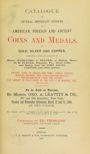 Catalogue of several important invoices of American, foreign and ancient coins and medals ... [03/12/1889]