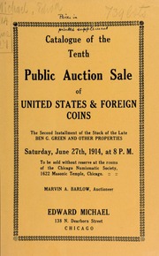 Catalogue of the tenth public auction sale of United States & foreign coins ... [06/27/1914]