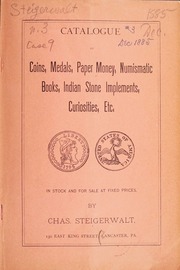Catalogue of United States and foreign coins, medals, paper money, numismatic books, etc. [Fixed price list number 3, December 1885]