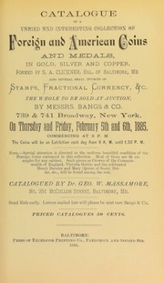 Catalogue of a varied and interesting collection of foreign and American coins ... [02/05/1885]