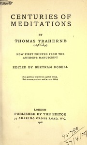 Cover of edition centuriesmeditat00trahuoft
