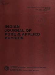 Indian Journal Of Pure & Applied Physics Vol  18 N...
