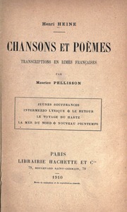 Cover of edition chansonsetpome00heinuoft