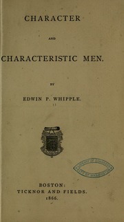 Cover of edition charactercharact01whip