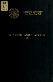 Cover of edition chartersstatutes00colu