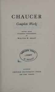 Cover of edition chaucercompletew0000unse