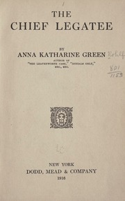 Cover of edition chieflegatee00gree