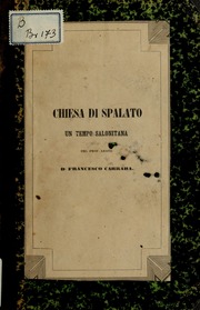 Cover of edition chiesadispalatou00carr
