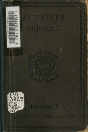 Cover of edition choephoroiwithin00aescuoft