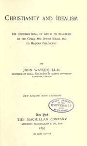 Cover of edition christianityidea00watsrich